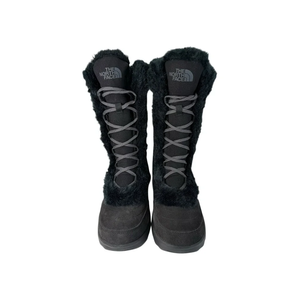 The North Face Nuptse Purna boots Dark Brown suede Women's No Size Fits 9 No Box